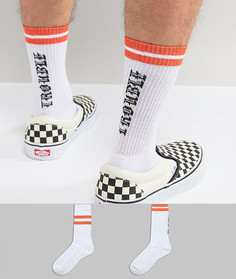 Набор из 2 пар спортивных носков с надписью ASOS DESIGN - Белый