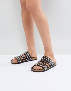 Шлепанцы с заклепками ASOS FORTUNE - Черный