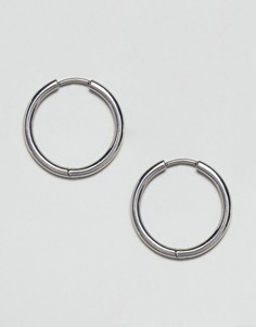 Серебристые серьги-кольца ASOS DESIGN - Серебряный