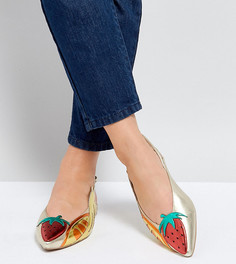 Балетки для широкой стопы ASOS LIME - Мульти