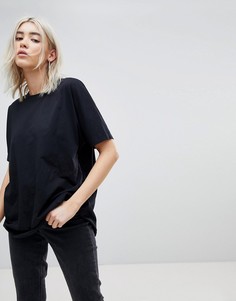 Свободная футболка с широкими рукавами ASOS - Черный