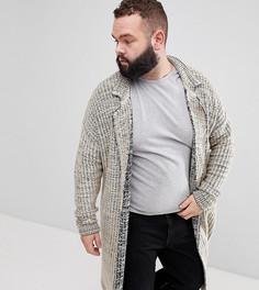 Куртка овсяного цвета из меланжевого трикотажа ASOS DESIGN Plus - Бежевый