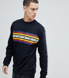 Черный свитшот с шахматным узором на рукавах Vans эксклюзивно для ASOS - Черный