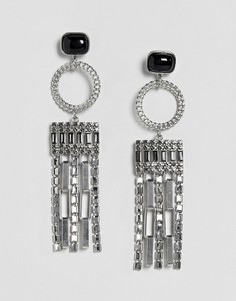 Серьги с цепочками ASOS - Серебряный