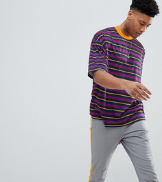 Oversize-футболка в фиолетовую полоску ASOS DESIGN Tall - Фиолетовый