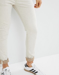 Светло-бежевые джинсы скинни ASOS DESIGN - Белый