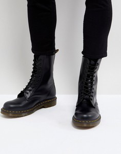 Черные ботинки с 10 парами люверсов Dr.Martens 1490 - Черный