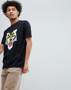 Свободная футболка с принтом тигра ASOS DESIGN - Черный