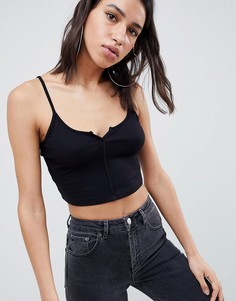 Кроп-топ на бретельках ASOS DESIGN - Черный