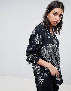 Рубашка с принтом Diesel - Черный