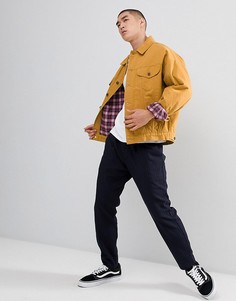 Свободная джинсовая куртка в клетку ASOS DESIGN - Желтый