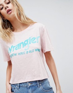 Укороченная футболка с логотипом Wrangler - Розовый