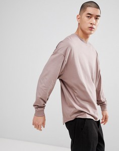 Oversize-лонгслив с манжетами ASOS DESIGN - Розовый