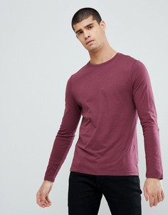 Красный лонгслив с круглым вырезом ASOS DESIGN - Красный