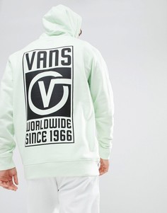 Худи зеленого цвета с принтом на спине Vans Worldwide VA3H99P0N - Зеленый