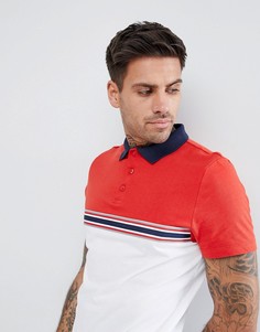 Белая футболка-поло с контрастной отделкой кантом и вставкой ASOS DESIGN - Белый