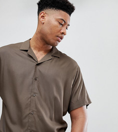 Свободная рубашка из вискозы цвета хаки ASOS DESIGN tall - Зеленый