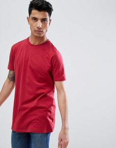 Удлиненная футболка с круглым вырезом ASOS DESIGN - Красный