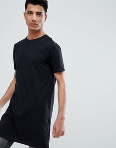 Длинная футболка ASOS DESIGN - Черный