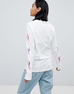 Лонгслив с логотипом на рукавах Reebok - Белый