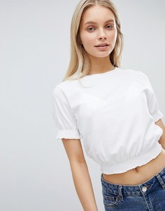 Укороченная футболка ASOS DESIGN - Белый