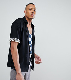 Фестивальная oversize-рубашка с отделкой помпонами ASOS DESIGN Tall - Мульти