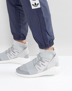 Серые зимные кроссовки adidas Originals Tubular Doom BY8701 - Серый
