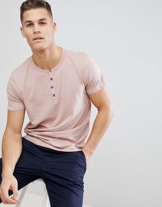 Футболка с контрастной планкой на пуговицах Brave Soul - Розовый