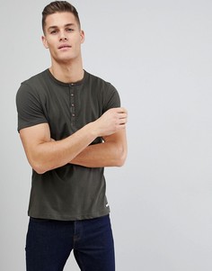 Футболка с контрастной планкой на пуговицах Brave Soul - Зеленый