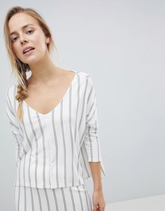 Топ в тонкую полоску с асимметричным краем Bellfield Valeri - Белый