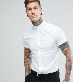 Приталенная рубашка с короткими рукавами и воротником на пуговице Heart &amp; Dagger - Белый