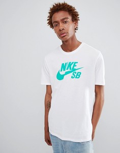 Белая футболка с логотипом Nike SB 821946-103 - Белый