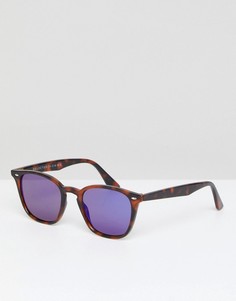 Солнцезащитные очки в стиле ретро Selected Homme - Коричневый