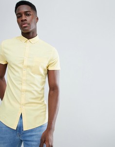 Желтая облегающая оксфордская рубашка ASOS DESIGN - Желтый