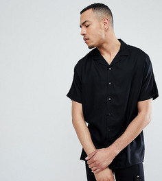 Черная oversize-рубашка из вискозы ASOS DESIGN Tall - Черный