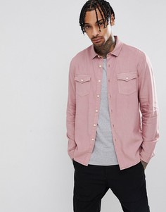 Розовая рубашка классического кроя в винтажном стиле ASOS DESIGN - Розовый
