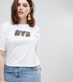 Футболка с принтом Bye ASOS DESIGN Curve - Белый