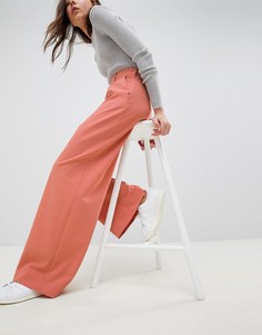 Широкие брюки с защипами ASOS DESIGN - Оранжевый