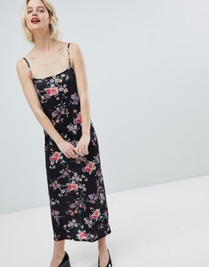 Платье-комбинация макси с цветочным принтом ASOS DESIGN - Мульти