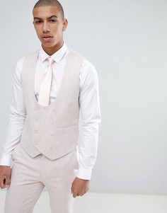 Розовый жилет скинни с добавлением шерсти ASOS DESIGN - Розовый