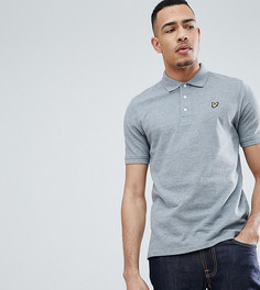 Серая футболка-поло из пике с логотипом Lyle &amp; Scott TALL - Серый