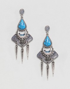 Серьги с полудрагоценным камнем ASOS DESIGN - Мульти