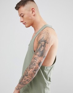 Зеленая майка-борцовка ASOS DESIGN - Зеленый