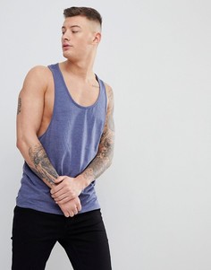 Синяя майка-борцовка ASOS DESIGN - Синий