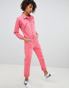 Розовый джинсовый комбинезон ASOS DESIGN - Розовый