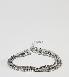 Серебристый браслет-цепочка DesignВ эксклюзивно для ASOS - Серебряный