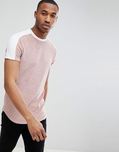 Махровая футболка ASOS DESIGN - Розовый