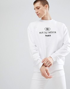 Белый свитшот с вышивкой ASOS DESIGN - Белый