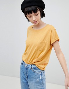 Футболка из органического хлопка с карманом New Look - Желтый