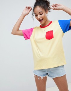 Футболка колор блок с карманом ASOS DESIGN - Мульти